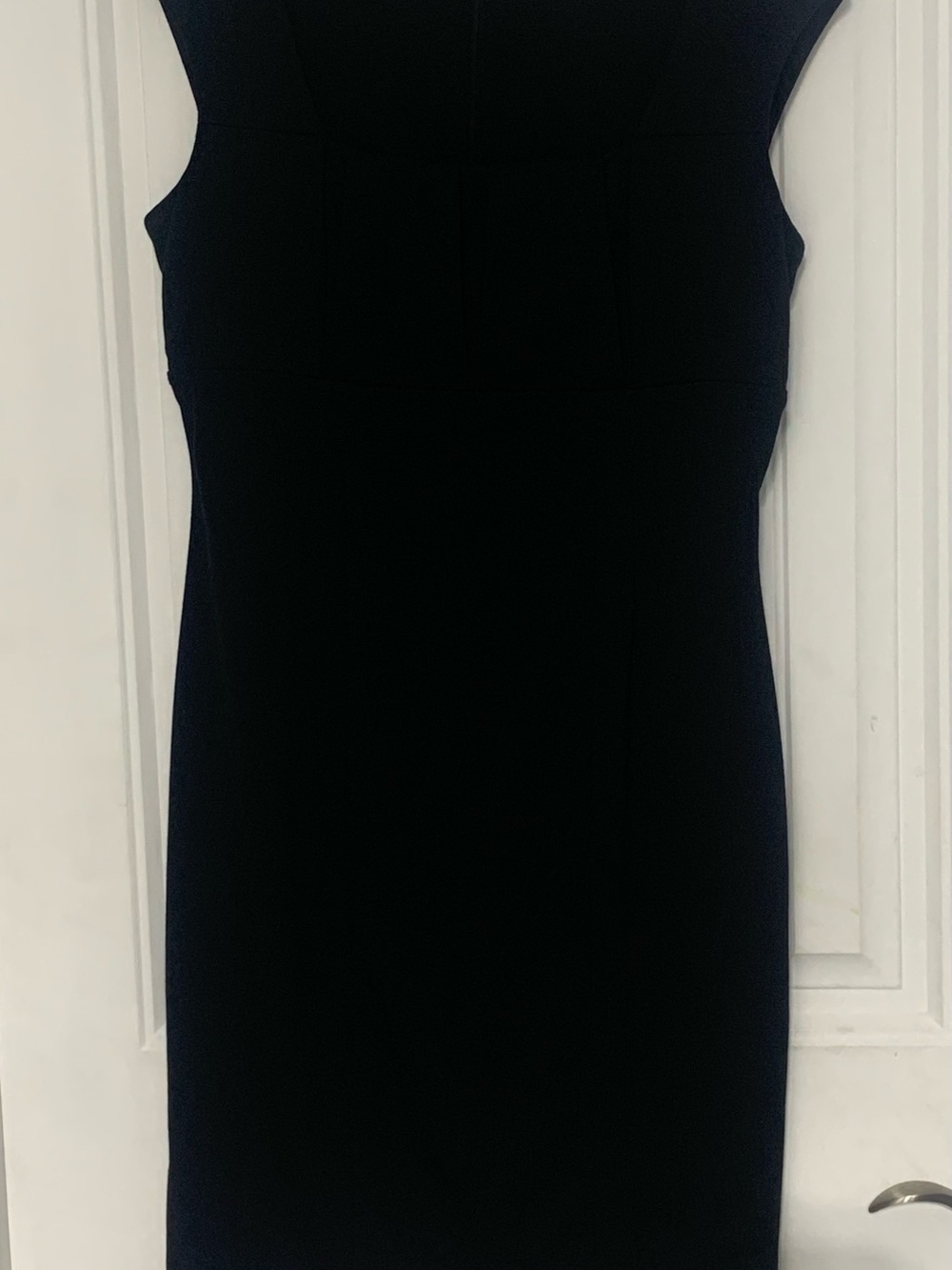 Calvin Klein Sleeveless Black Midi Sheath Dress